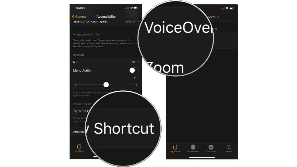دسترسی سریع به زوم و VoiceOver